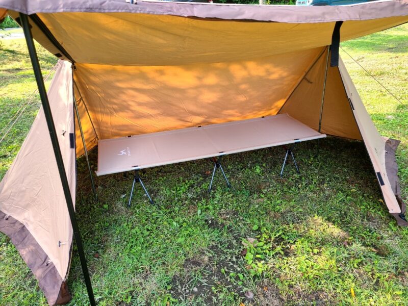 2WAYキャンプコット THEIRONSHEEP ベッド ソファー アウトドア キャンプ 軽量 高さ調節可能 簡単組み立て アウトドア寝具