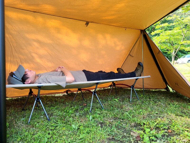 TOMOUNT 2way コット キャンプ アウトドア ベッド高低兼用 折りたたみ式コット 耐荷重150kg 収納ケース付き お昼寝 キャン